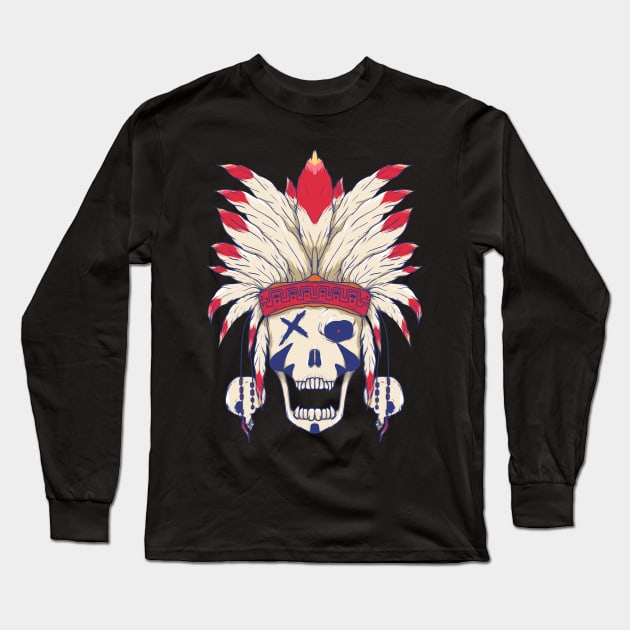 Skally Indian Long Sleeve T-Shirt by skally